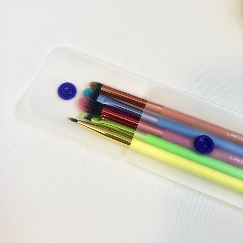 Lavish 5pc neon eye brush set